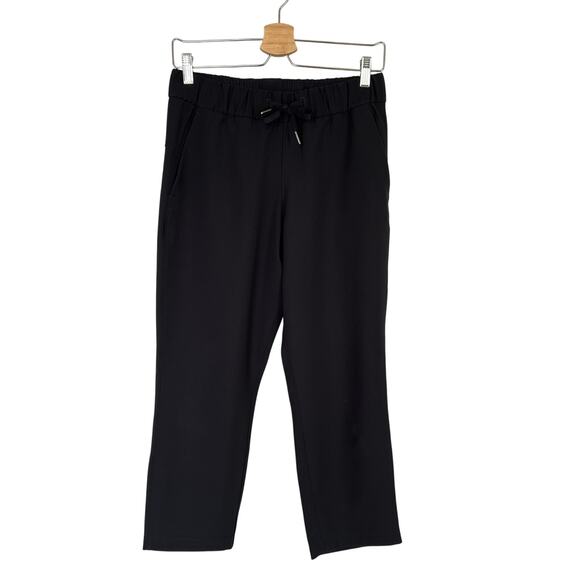Lululemon On the Fly 7/8 Pants Women's Size 6 Black Stretch Ankle Crop Joggers - Picture 1 of 14
